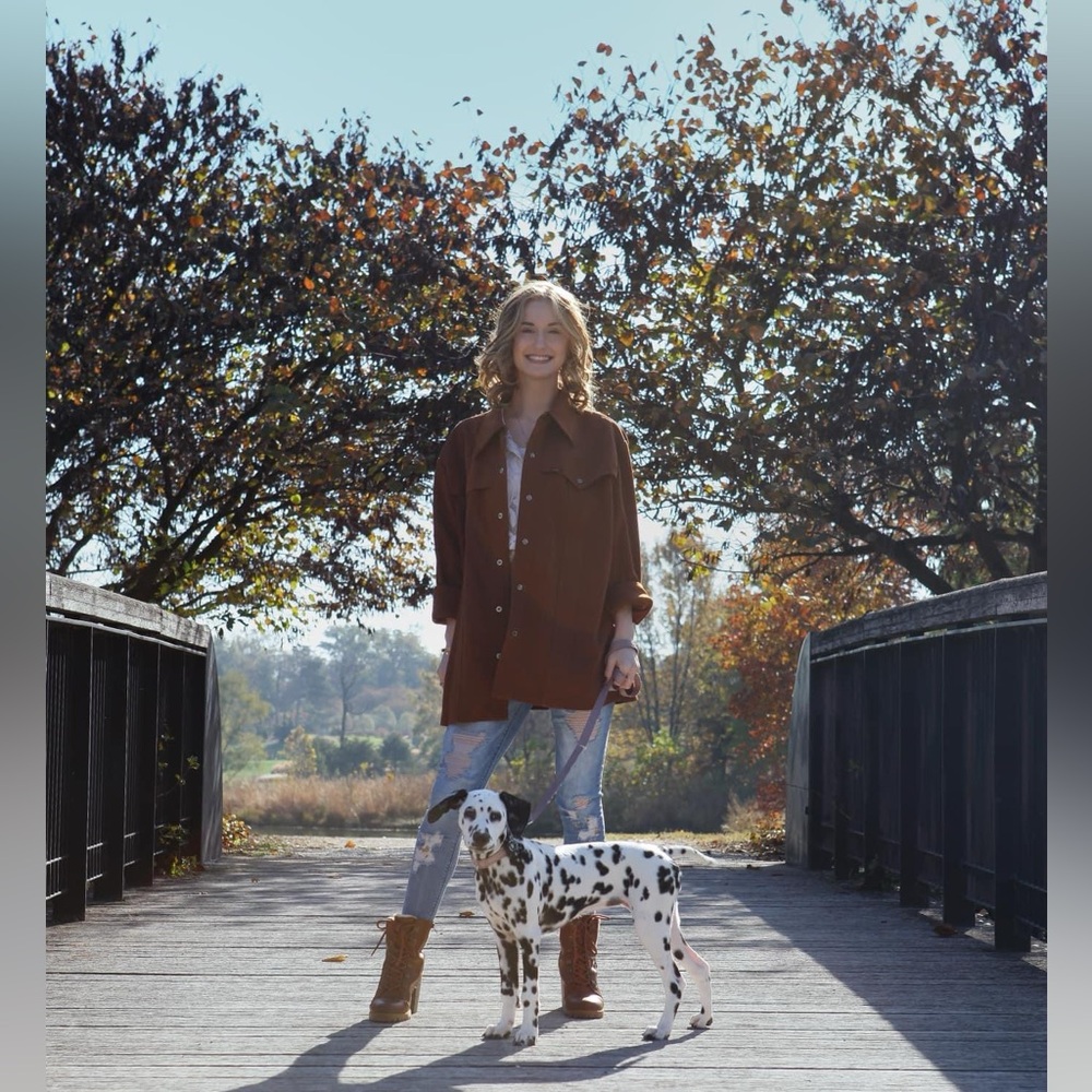 Burnt Orange Button Down Top - image 5